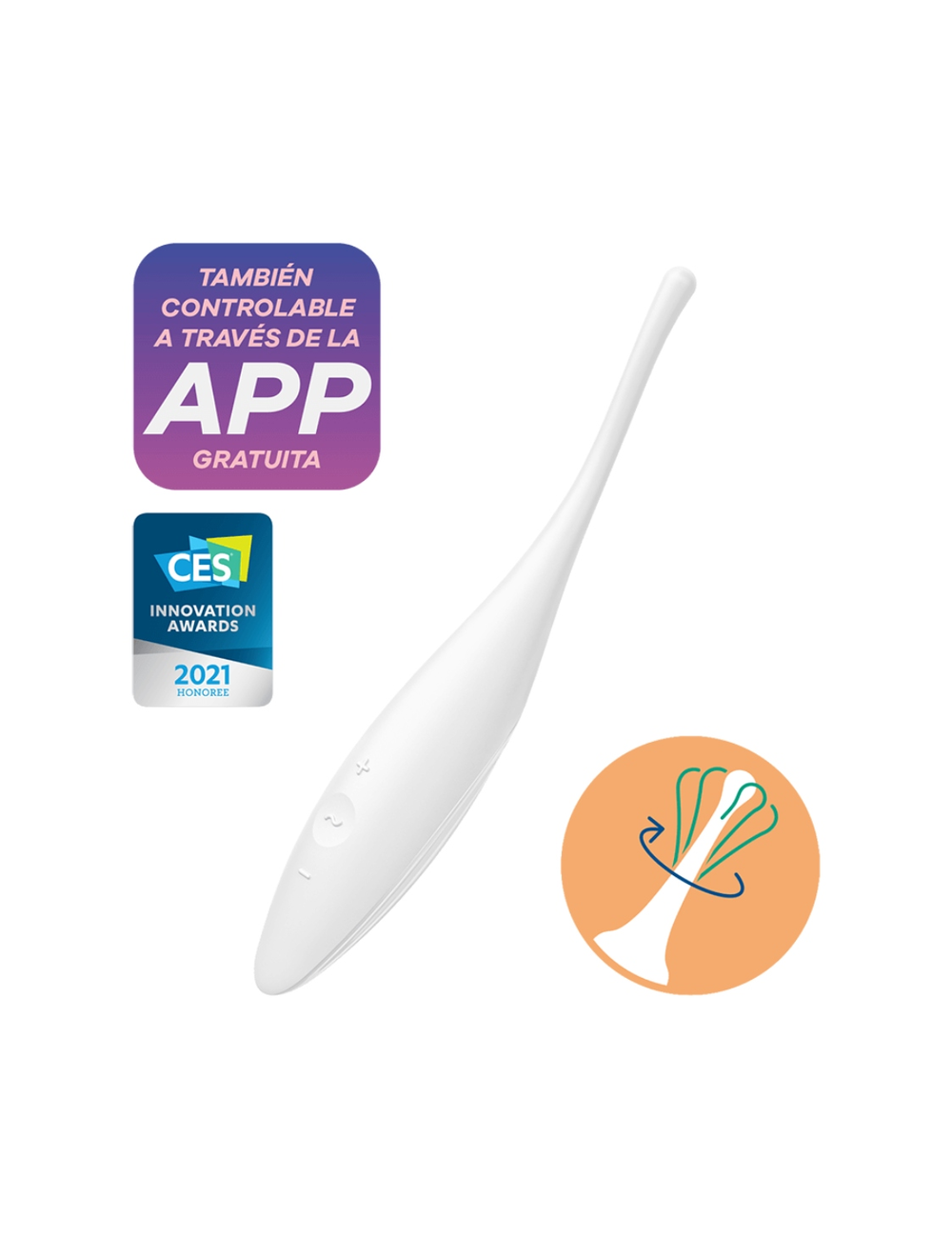 SATISFYER TWIRLING JOY CLIT PUNTA STIMOLANTE - BIANCO SATISFYER TWIRLING JOY CLIT PUNTA STIMOLANTE - BIANCO