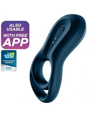 SATISFYER EPIC DUO RING VIBRATOR APP - BLUE