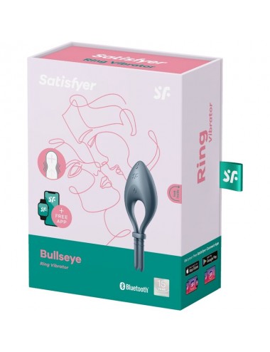 SATISFYER BULLSEYE RING VIBRATOR APP - GREY