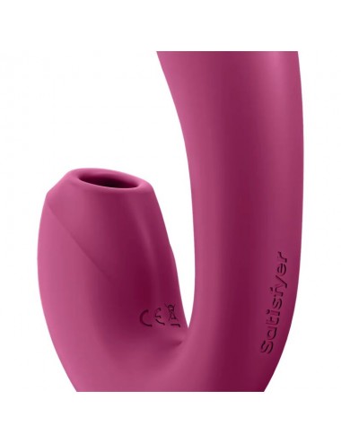 SATISFYER SUNRAY AIR PULSE STIMULATOR & VIBRATION APP - RED