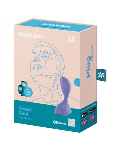 SATISFYER SWEET SEAL VIBRATING PLUG APP - LILAC