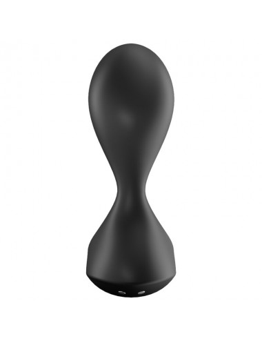 SATISFYER SWEET SEAL VIBRATING PLUG APP - BLACK