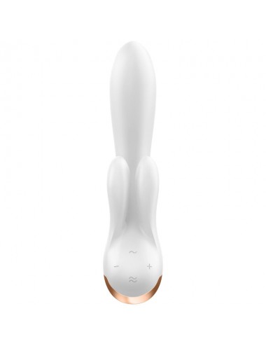 SATISFYER DOUBLE FLEX VIBRATOR APP - WHITE