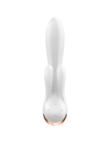 SATISFYER DOUBLE FLEX VIBRATOR APP - WHITE