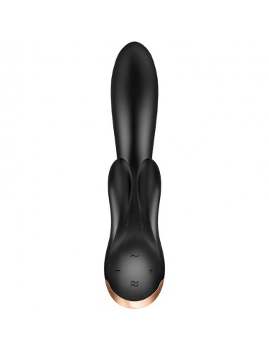 SATISFYER DOUBLE FLEX VIBRATOR APP - BLACK