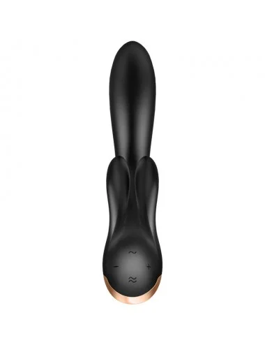 SATISFYER DOUBLE FLEX VIBRATOR APP - BLACK