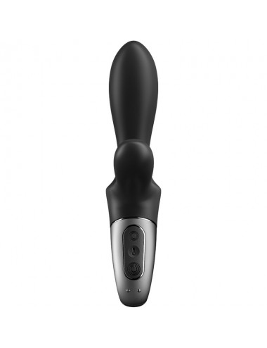 SATISFYER HEAT CLIMAX + ANAL VIBRATOR APP - BLACK