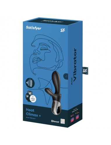 SATISFYER HEAT CLIMAX + ANAL VIBRATOR APP - BLACK