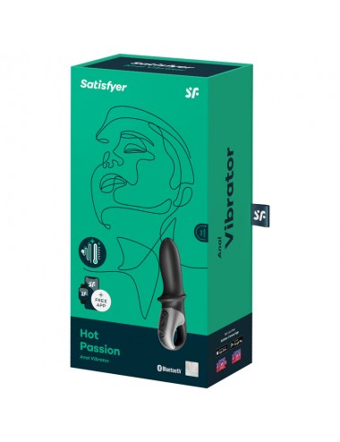 SATISFYER HOT PASSION ANAL VIBRATOR APP - BLACK