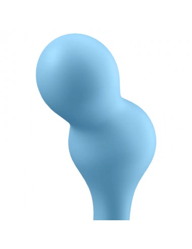 SATISFYER DEEP DIVER VIBRATING PLUG APP - BLUE