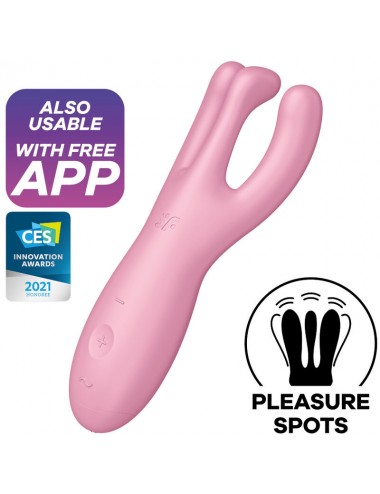 SATISFYER THREESOME 4 VIBRATOR APP - PINK