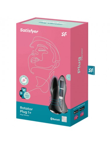 SATISFYER ROTATOR PLUG 1+ VIBRATING PLUG APP - BLACK