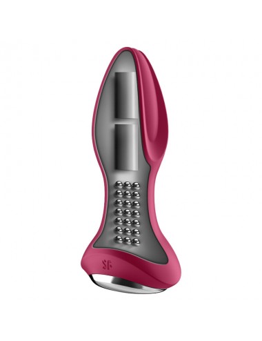 SATISFYER ROTATOR PLUG 2+ VIBRATING PLUG APP - RED