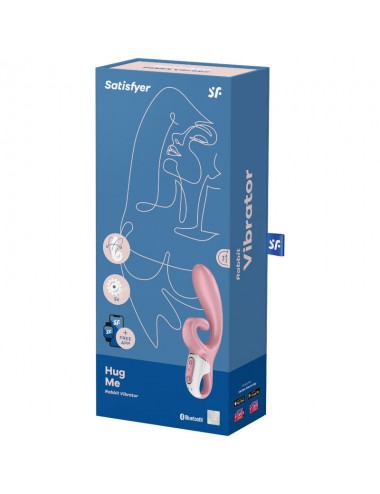 SATISFYER HUG ME RABBIT VIBRATOR APP - PINK