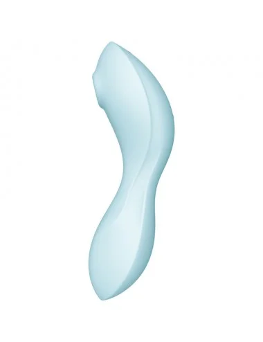 SATISFYER CURVY TRINITY 5 AIR PULSE STIMULATOR & VIBRATOR APP - BLUE
