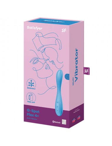 SATISFYER G-SPOT FLEX 4+ MULTI VIBRATOR APP - BLUE