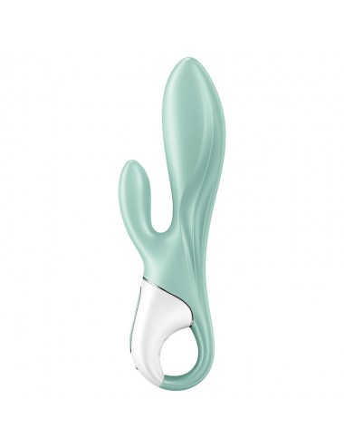 SATISFYER AIR PUMP BUNNY 5+ INFLATABLE RABBIT VIBRATOR APP - GREEN