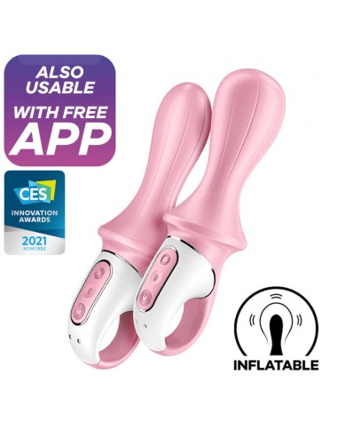 SATISFYER AIR PUMP BOOTY 5+ VIBRATORE ANALE GONFIABILE - ROSA