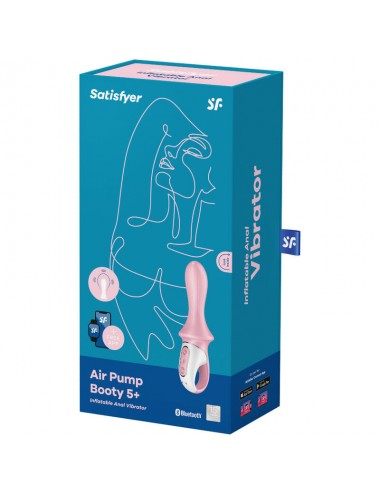 SATISFYER AIR PUMP BOOTY 5+ VIBRATORE ANALE GONFIABILE - ROSA