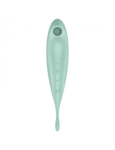 SATISFYER TWIRLING PRO+ STIMOLATORE DI IMPULSI D''ARIA E VIBRATORE APP - VERDE