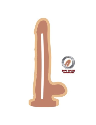 GET REAL - DILDO A DOPPIA DENSITÀ PELLE DI 18 CM IN PELLE