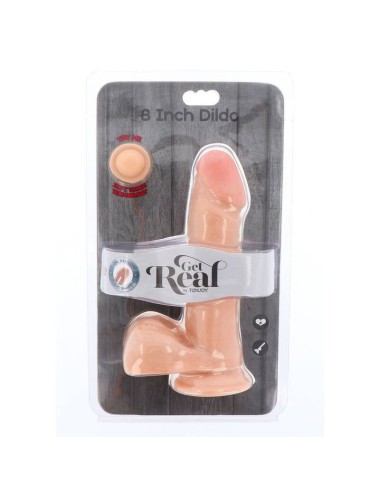 GET REAL - DILDO A DOPPIA DENSITÀ PELLE DI 18 CM IN PELLE