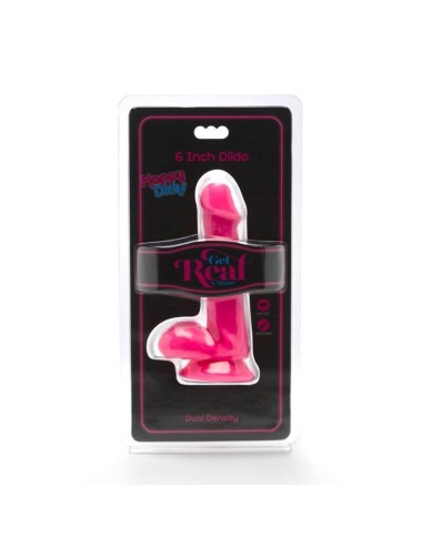 GET REAL - HAPPY DICKS DILDO PALLINE 12 CM ROSA