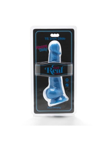 GET REAL - HAPPY DICKS 19 CM CON PALLINE BLU