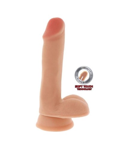 GET REAL - DILDO A DOPPIA DENSITÀ PELLE DI 17 CM IN PELLE