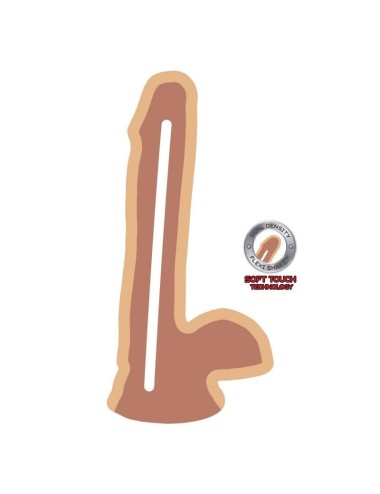 GET REAL - DILDO A DOPPIA DENSITÀ PELLE DI 17 CM IN PELLE