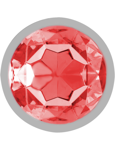 INTENSE - PLUG ANALE IN METALLO CON VETRO ROSSO TAGLIA M