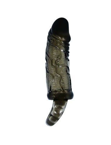 BAILE - COPERTURA ESTENSORE PENE CON CINTURINO PER TESTICOLI NERO 13.5 CM