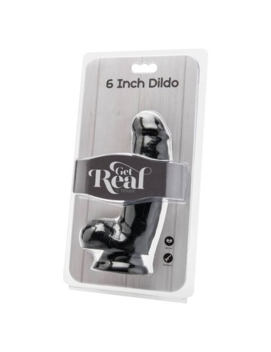 GET REAL - DILDO 12 CM CON SFERE NERO