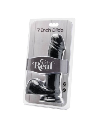 GET REAL - DILDO 18 CM CON SFERE NERO