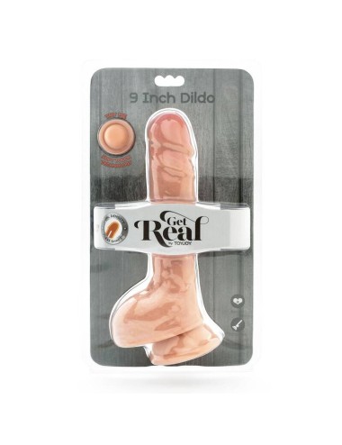 GET REAL - DILDO A DOPPIA DENSIT 25,5 CM PALLE DI PELLE