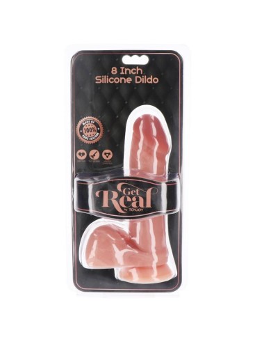 GET REAL - DILDO IN SILICONE 20,5 CM CON PALLE IN PELLE