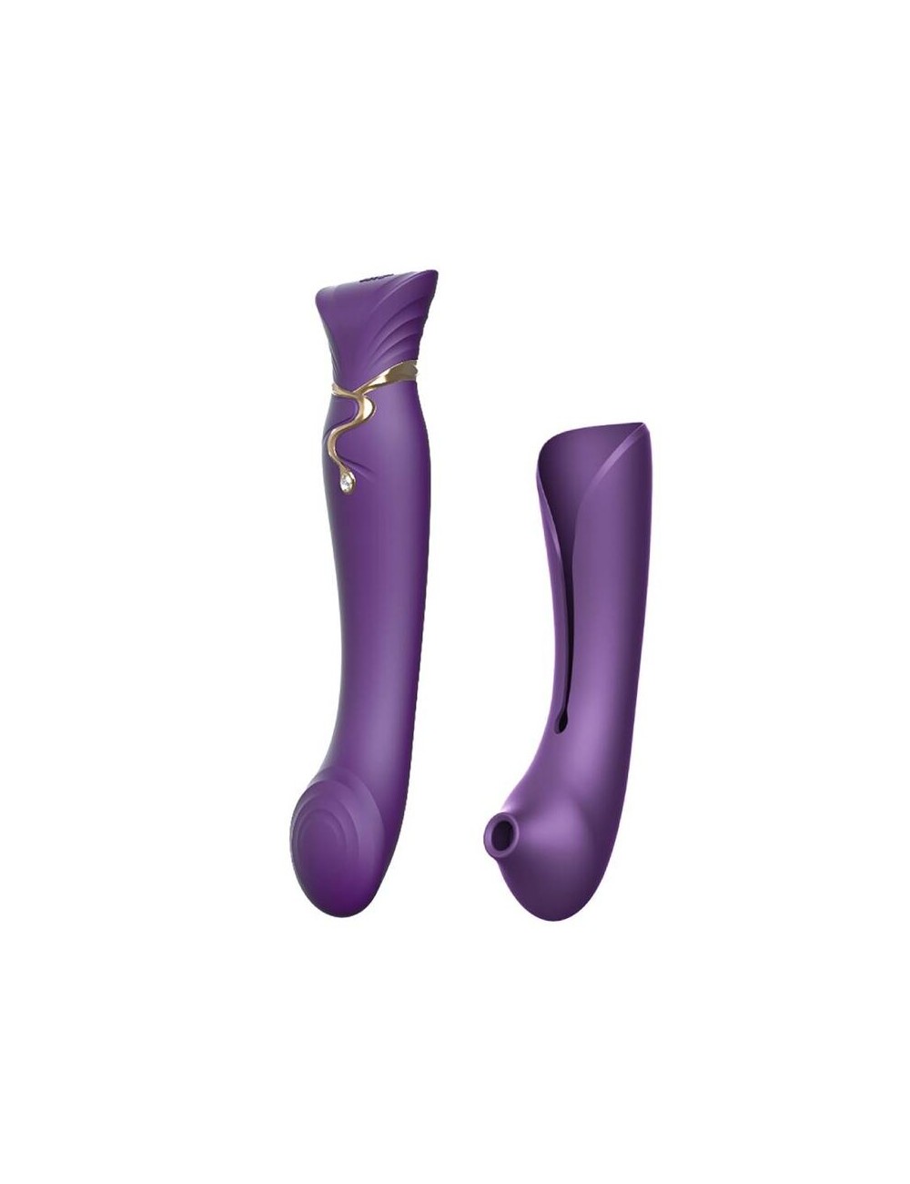 ZALO - QUEEN SET PULSE WAVE CLIT STIM PURPLE