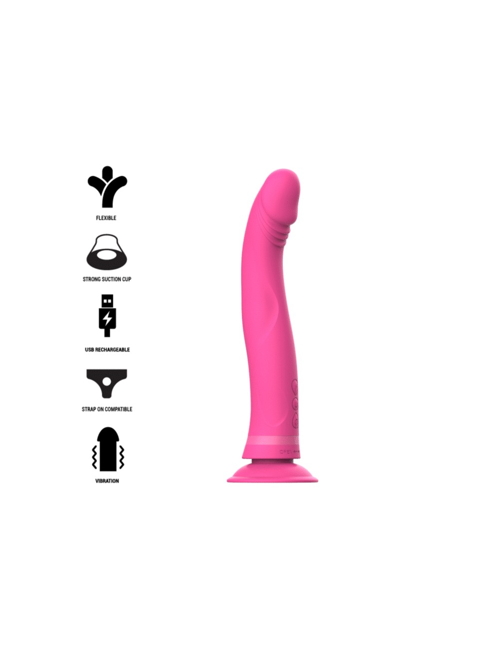 INTENSE - MICHELANGELO DILDO VIBRATOR SILICONE PINK