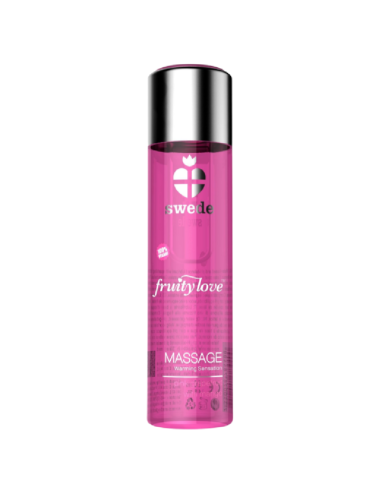 SWEDE FRUITY LOVE OLIO DA MASSAGGIO EFFETTO RISCALDANTE ROSA LAMPONE E RABARBARO 120 ML.