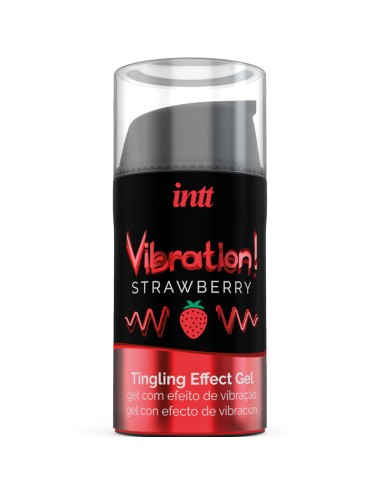 INTT - POTENTE STIMOLANTE INTIMO LIQUIDO GEL VIBRANTE FRAGOLA 15ML