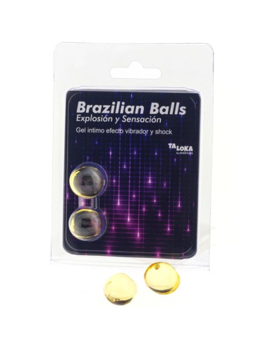 TALOKA - 2 PALLINE BRASILIANI GEL VIBRANTE E EFFETTO SHOCK ECCITANTE