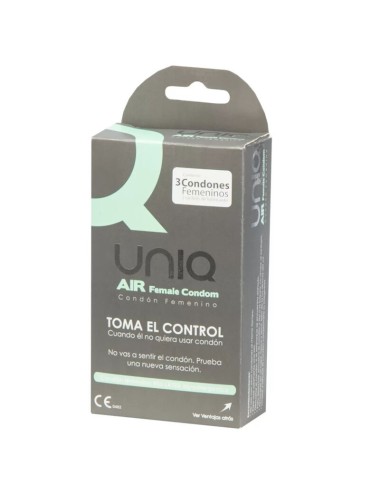 PRESERVATIVO FEMMINILE SENZA LATTICE UNIQ AIR 3 UNITÀ