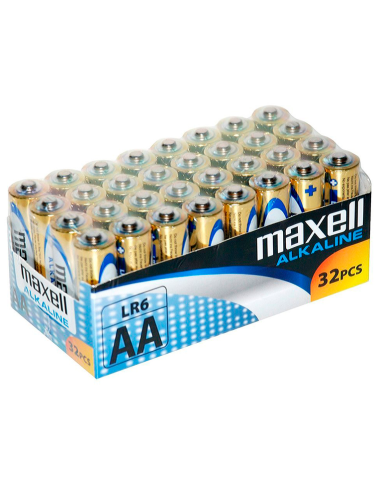 PACCHETTO MAXELL BATTERIA ALCALINA AA LR6 * 32 UDS