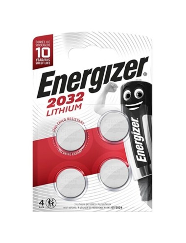 ENERGIZER BATTERIA LITIO PULSANTE CR2032 3V 4 UNITÀ