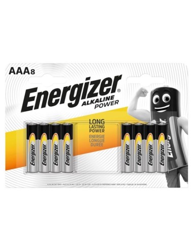 ENERGIZER BATTERIA ALCALINA ALIMENTAZIONE AAA LR03 8 UNITÀ