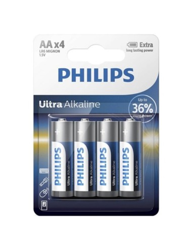 PHILIPS BATTERIA ULTRA ALCALINA AA LR6 4 UNITÀ