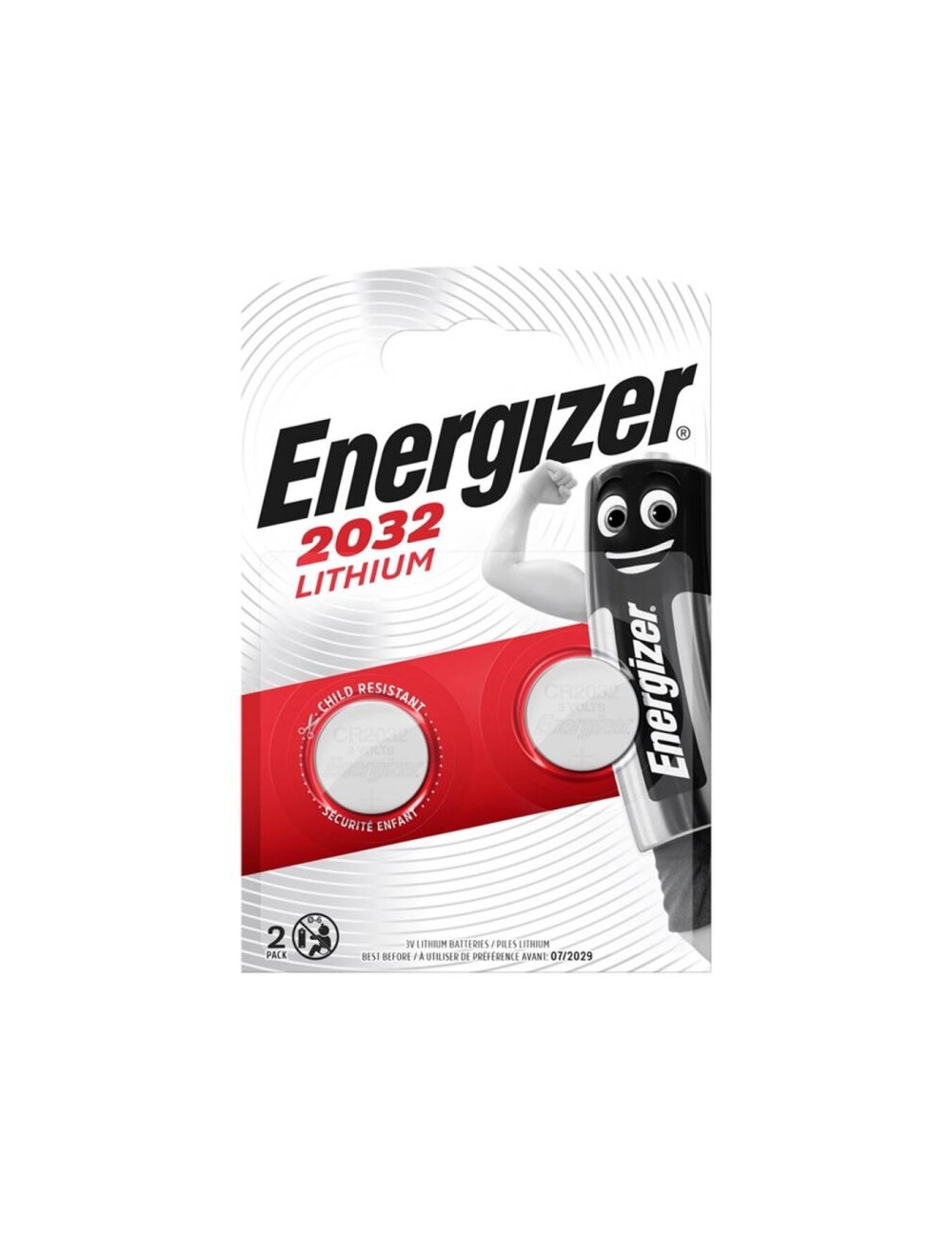 ENERGIZER BATTERIA LITIO BOTTONE CR2032 3V 2 UNITÀ