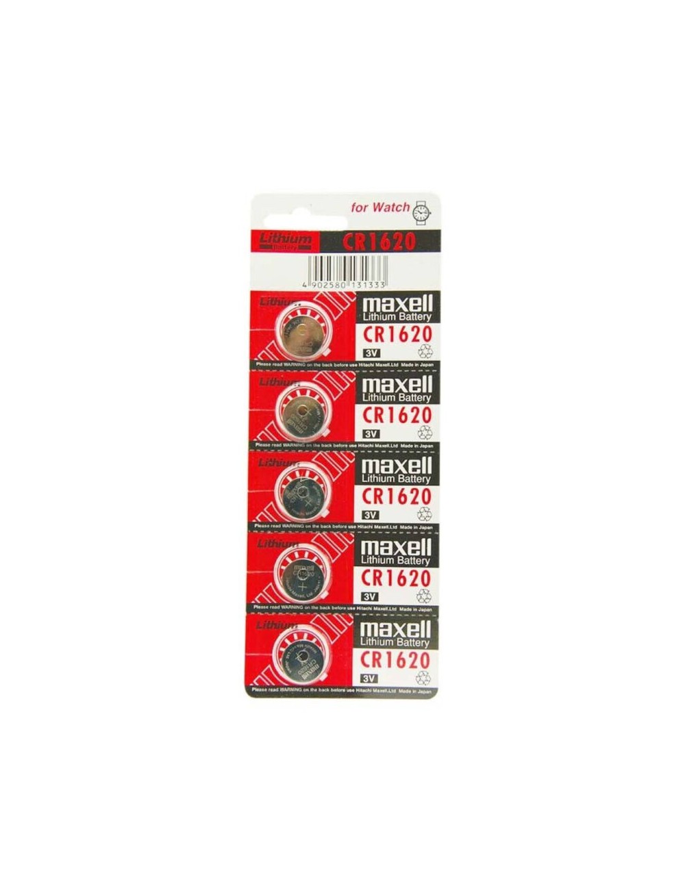 MAXELL BATTERIA LITIO CR1620 3V 5UDS