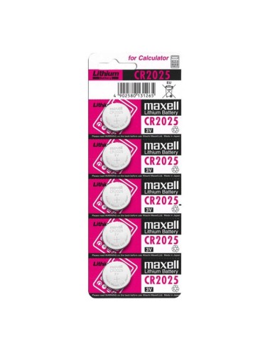 MAXELL BATTERIA LITIO CR2025 3V 5UDS