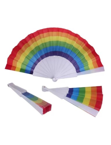 PRIDE - VENTAGLIO IN TESSUTO CON BANDIERA LGBT